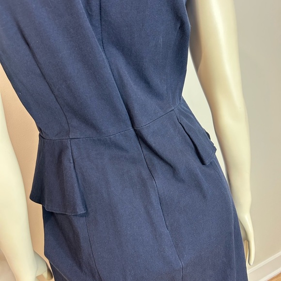 Banana Republic Dark blue Denim Peplum Midi Dress❤️10 - Picture 13 of 16